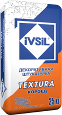 030205 Ивсил Короед- Декор TEXTURA фасадная штукатурка, 25 кг