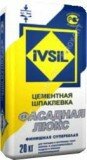 040206 Фасадная белая  шпаклевка ЛЮКС ИВСИЛ цементная IVSIL, 20 кг